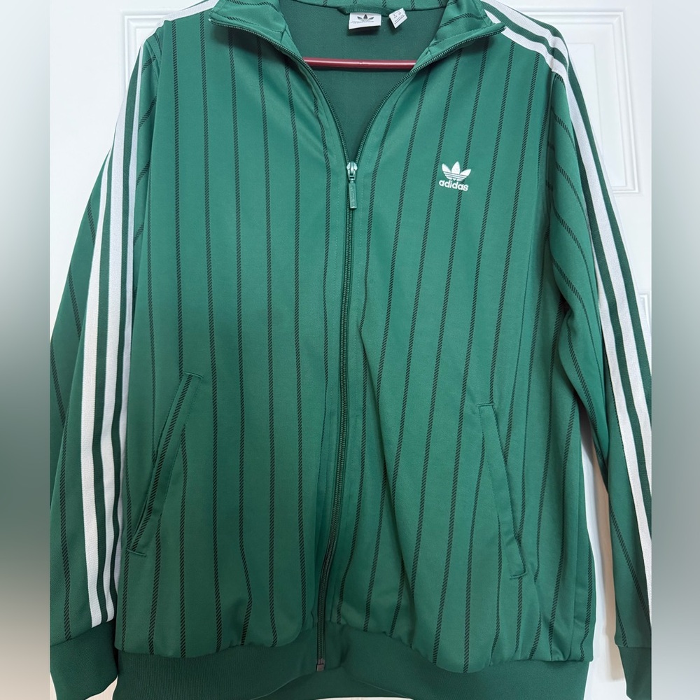 Adidas | Green Striped Track Jacket